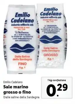 Lidl Emilio Cadelano Sale marino grosso o fino offerta