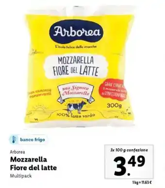 Lidl Arborea Mozzarella Fiore del latte offerta