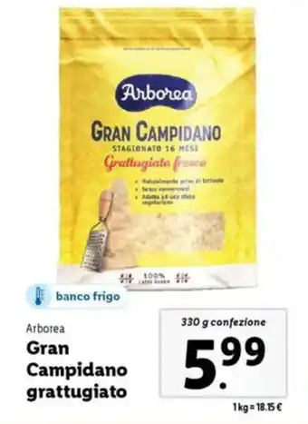 Lidl Arborea Gran Campidano grattugiato offerta