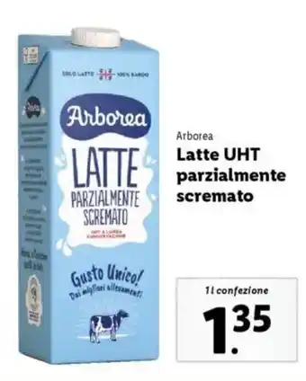 Lidl Arborea Latte UHT parzialmente scremato offerta