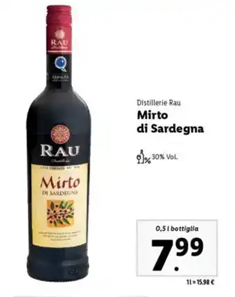 Lidl Distillerie Rau Mirto di Sardegna offerta