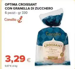 Tigre Optima croissant con granella di zucchero 6 pezzi - offerta