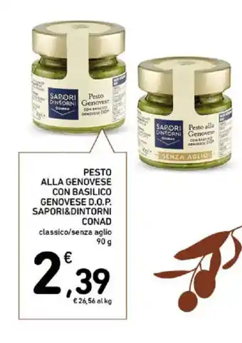 Spazio Conad Pesto alla genovese con basilico genovese d.o.p. SAPORI&DINTORNI CONAD offerta