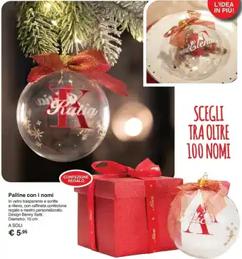Kasanova Palline di natale con nome offerta