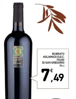 Spazio Conad Rubrato aglianico d.o.c. FEUDI DI SAN GREGORIO offerta