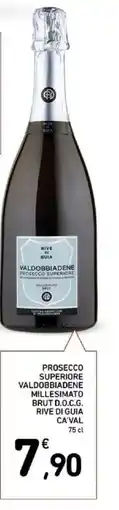 Spazio Conad Prosecco superiore valdobbiadene millesimato brut d.o.c.g. RIVE DI GUIA CA'VAL offerta