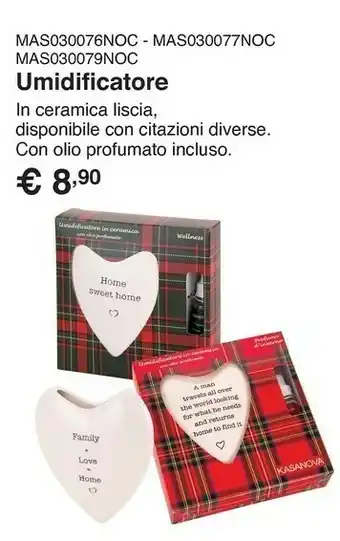 Umidificatore in ceramica cuore 15x4x18 cm