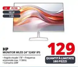 Comet HP MONITOR WLED 24″ 524SF IPS offerta