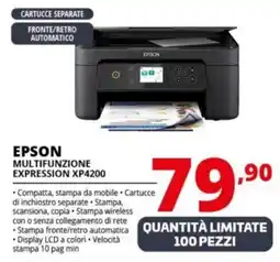 Comet EPSON MULTIFUNZIONE EXPRESSION XP4200 offerta