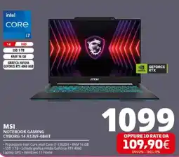 Comet MSI NOTEBOOK GAMING CYBORG 14 A13VF-084IT offerta