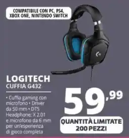 Comet LOGITECH CUFFIA G432 offerta