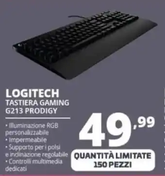 Comet LOGITECH TASTIERA GAMING G213 PRODIGY offerta