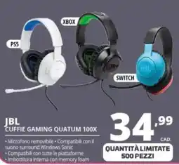 Comet JBL CUFFIE GAMING QUATUM 100X offerta