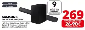 Comet SAMSUNG SOUNDBAR HW-Q600C offerta