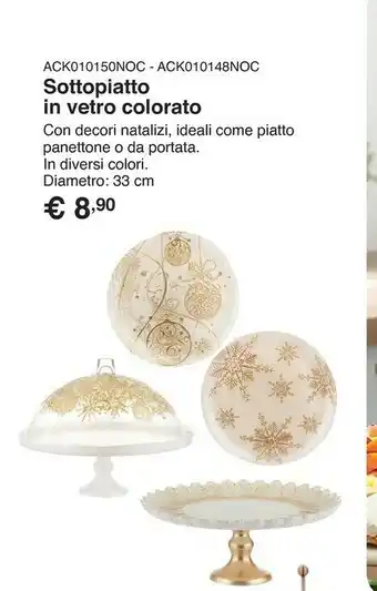 Sottopiatti natalizi in vetro