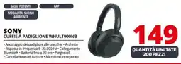 Comet SONY CUFFIE A PADIGLIONE WHULT900NB offerta