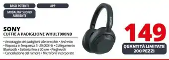 Comet SONY CUFFIE A PADIGLIONE WHULT900NB offerta