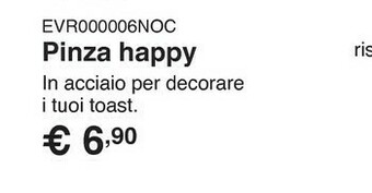 Kasanova Pinza happy per tostapane k-line in acciaio, design luca trazzi offerta