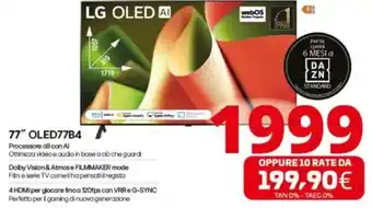 Comet LG OLED AI 77" OLED77B4 offerta