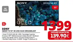 Comet SONY SMART TV 55" 4K UHD OLED XR55A80LAEP offerta