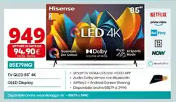 Comet Hisense 85E79NQ TV QLED 85" 4K QLED Display offerta