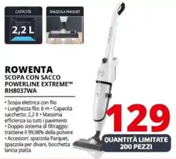 Comet ROWENTA SCOPA CON SACCO POWERLINE EXTREME RH8037WA offerta