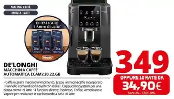 Comet DE'LONGHI MACCHINA CAFFÈ AUTOMATICA ECAM220.22.GB offerta