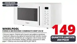 Comet WHIRLPOOL FORNO A MICROONDE COMBINATO MWP 254 W offerta