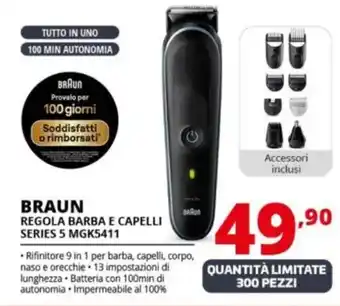 Comet BRAUN REGOLA BARBA E CAPELLI SERIES 5 MGK5411 offerta