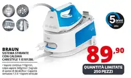 Comet BRAUN SISTEMA STIRANTE CON CALDAIA CARESTYLE 1 IS1012BL offerta