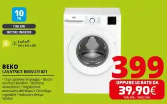 Comet BEKO LAVATRICE BMWU31021 offerta