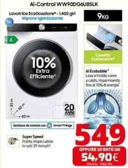 Comet SAMSUNG Ai-Control WW90DG6U85LK offerta