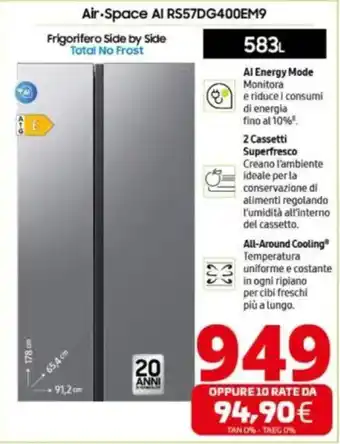 Comet SAMSUNG Air-Space Al RS57DG400EM9 offerta