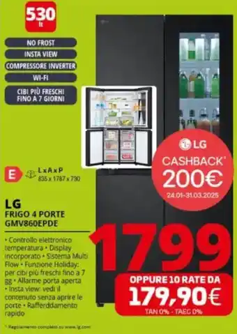 Comet LG FRIGO 4 PORTE GMV860EPDE offerta