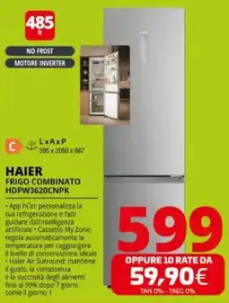 Comet HAIER FRIGO COMBINATO HDPW3620CNPK offerta