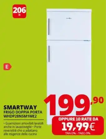 Comet SMARTWAY FRIGO DOPPIA PORTA WHDP28NSM1WE2 offerta