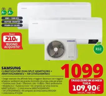 Comet SAMSUNG CLIMATIZZATIRE DUALSPLIT AJ040TXJ2KG + AR09TXHZAWKNEU + AR12TXHZAWKNEU offerta