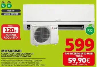 Comet MITSUBISHI CLIMATIZZATORE MONOSPLIT MUZ-DW25VF+MSZ-DW25VF offerta