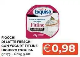 Mercatò Fiocchi di latte freschi con yogurt fitline highpro EXQUISA offerta