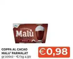 Mercatò Coppa al cacao malu' PARMALAT offerta