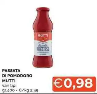 Mercatò Passata di pomodoro MUTTI offerta