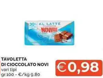 Mercatò Tavoletta di cioccolato NOVI offerta