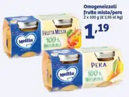 In'S Mercato Mellin Omogeneizzati frutta mista/pera offerta