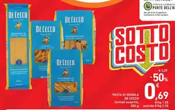 Spazio Conad Pasta di semola de cecco formati assortiti, offerta