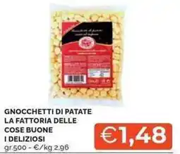 Mercatò Gnocchetti di patate la fattoria delle cose buone i deliziosi offerta