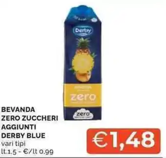 Mercatò Bevanda zero zuccheri aggiunti DERBY BLUE offerta