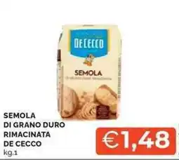 Mercatò Semola di grano duro rimacinata DE CECCO offerta