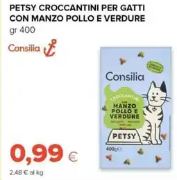 Tigre Petsy croccantini per gatti con manzo pollo e verdure offerta