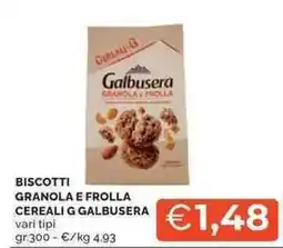 Mercatò Biscotti granola e frolla cereali g GALBUSERA offerta