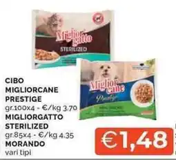 Mercatò Cibo migliorcane prestige migliorgatto sterilized MORANDO offerta